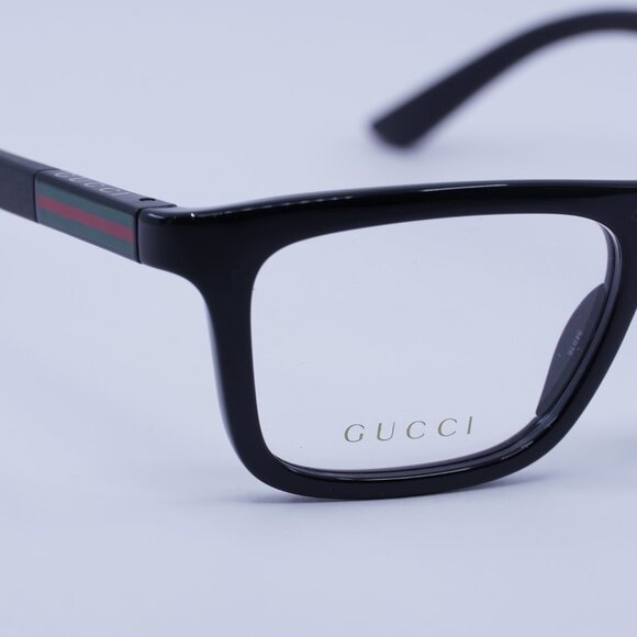 Gucci GG1737O 001 Eyeglasses Black 54mm Rectangle Frame - Picture 2 of 11